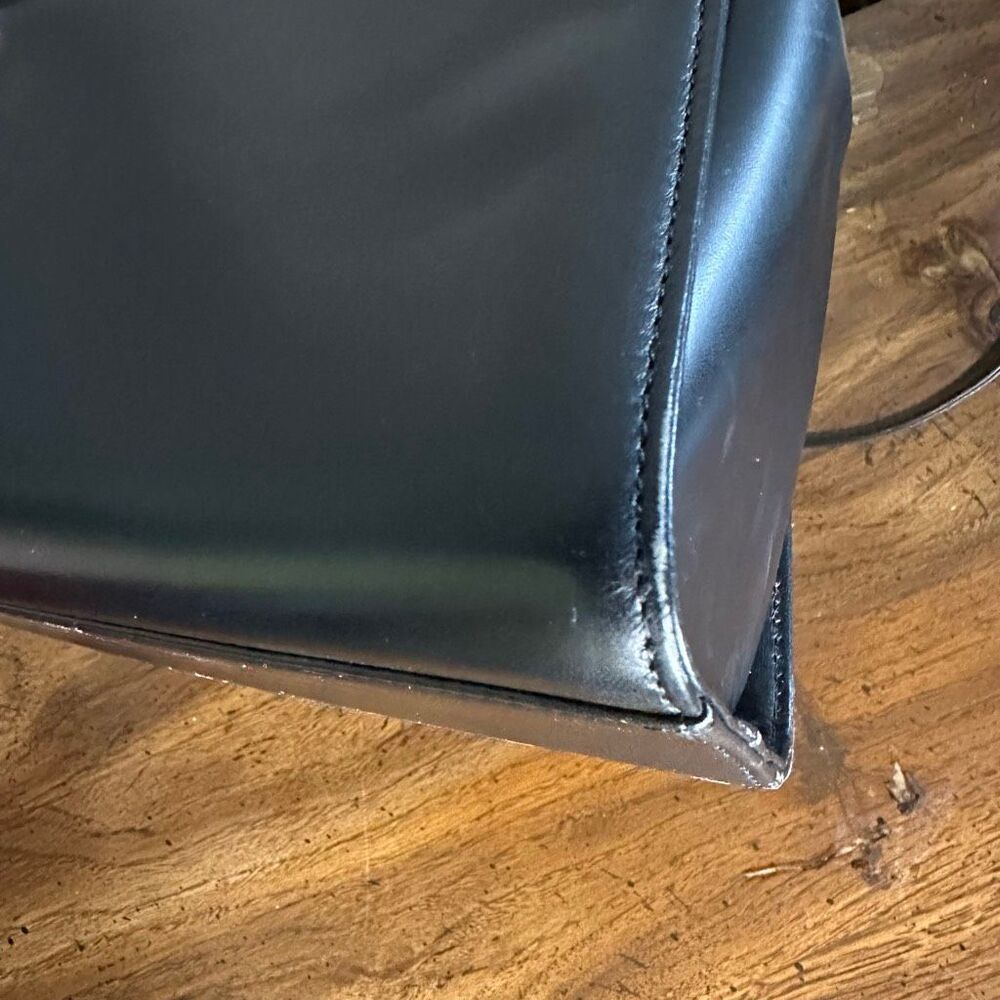 Vintage Givenchy Black Leather Top Handle 2 Way Bag - Picture 13 of 16